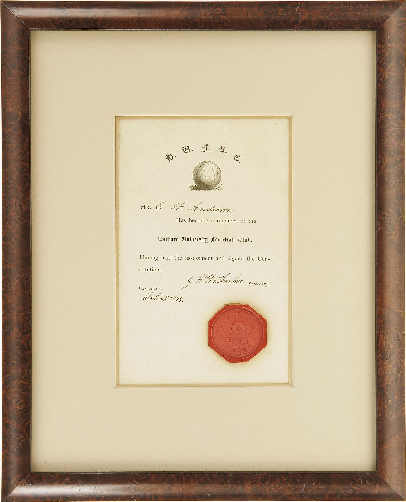 Harvard University Certificate